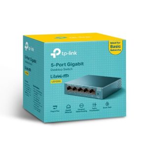 SWITCH 5 Gigabit RJ45 Ports Desktop Steel Case